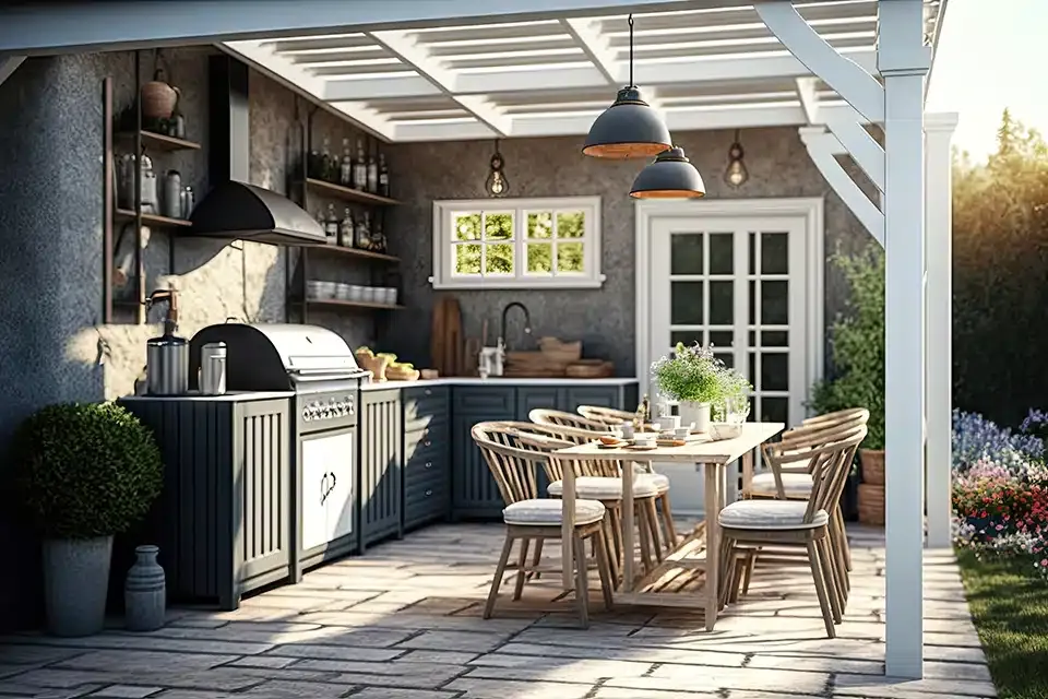 Enhance your home's exterior with our custom Outdoor Kitchen services, blending functionality and style to create the perfect entertaining space. Enjoy seamless cooking under the open sky with our expert installations. for FreshScapesPro in Wichita,  KS