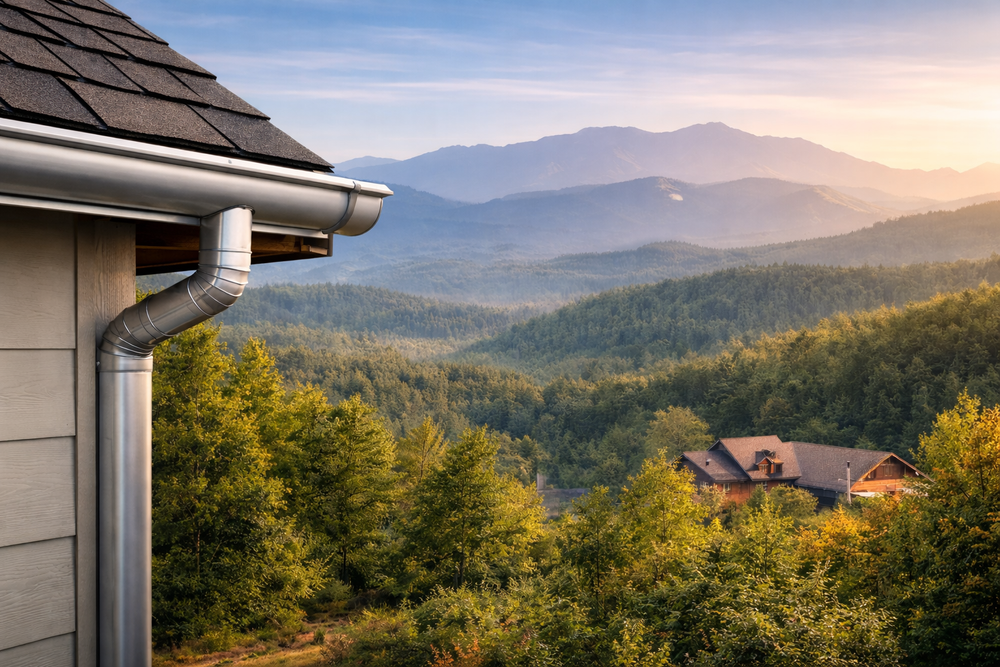 Protect your home from water damage with professionally installed seamless gutters, designed to improve drainage, reduce maintenance, and enhance your home’s curb appeal with a clean, custom fit. for Starkeys Home Improvement and Cabin Maintenance in Sevierville, TN