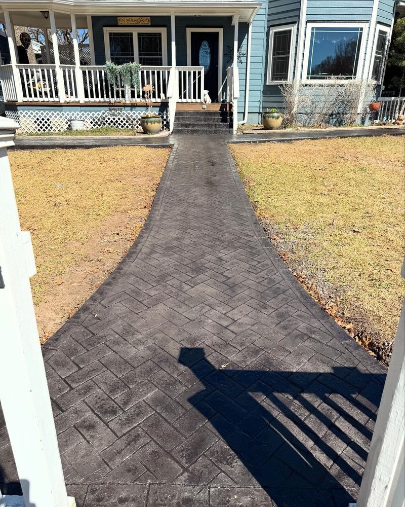 Enhance your home's appeal with our concrete stamping service, transforming ordinary concrete into stunning designs. Our expert team offers versatile and durable solutions as part of our comprehensive concrete services. for G2 Custom Concrete in Dallas, TX