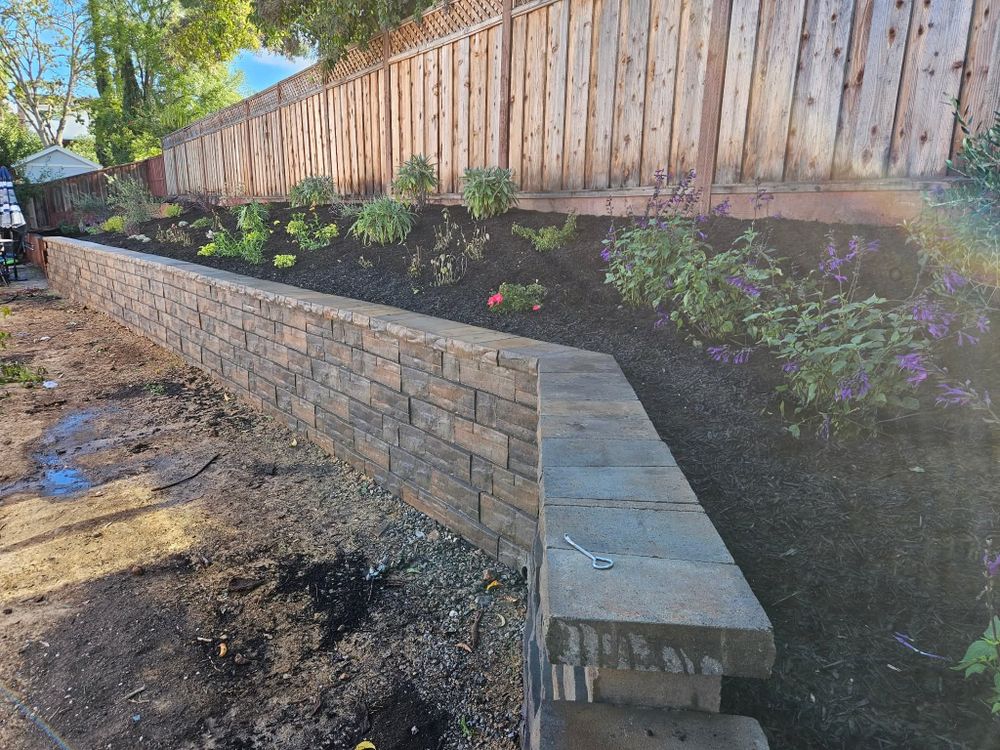 Block, Boulder and Timber Walls for Martin Stanko Landscape Construction in Livermore, CA