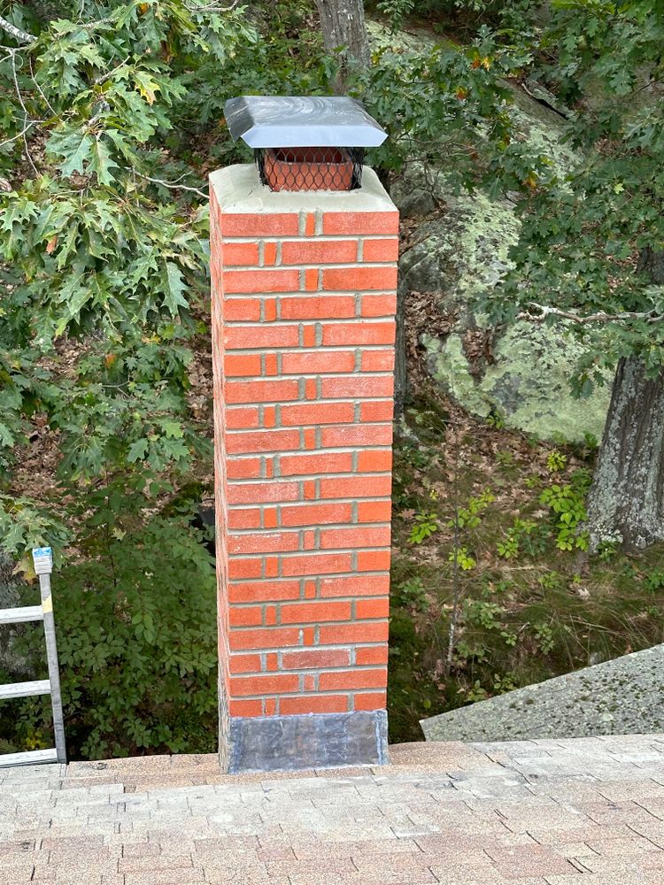 Chimney photos from restoration to new builds for All For U Roofing & Masonry in Boston, MA