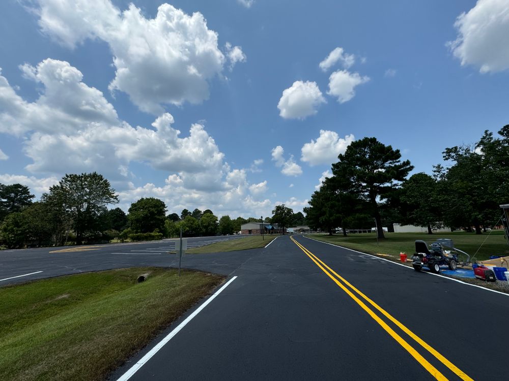 Parking Lot Striping for FunderFlow Commercial and Residential Pressure Washing Inc in Tupelo, MS