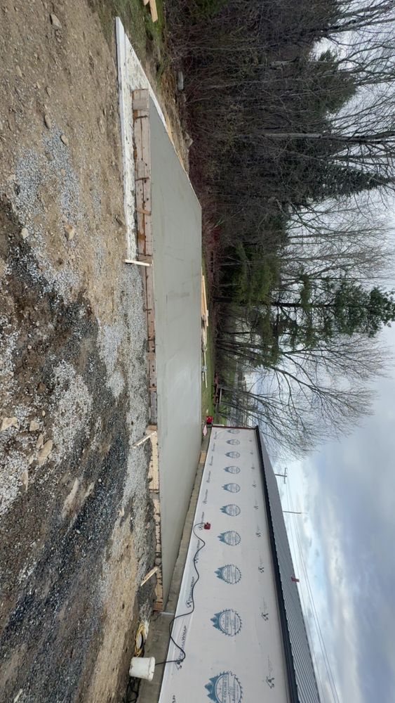 Waste block retaining walls, slabs, ICF walls, crawlspace foundations. for Sweetser Excavation LLC in Presque isle, ME