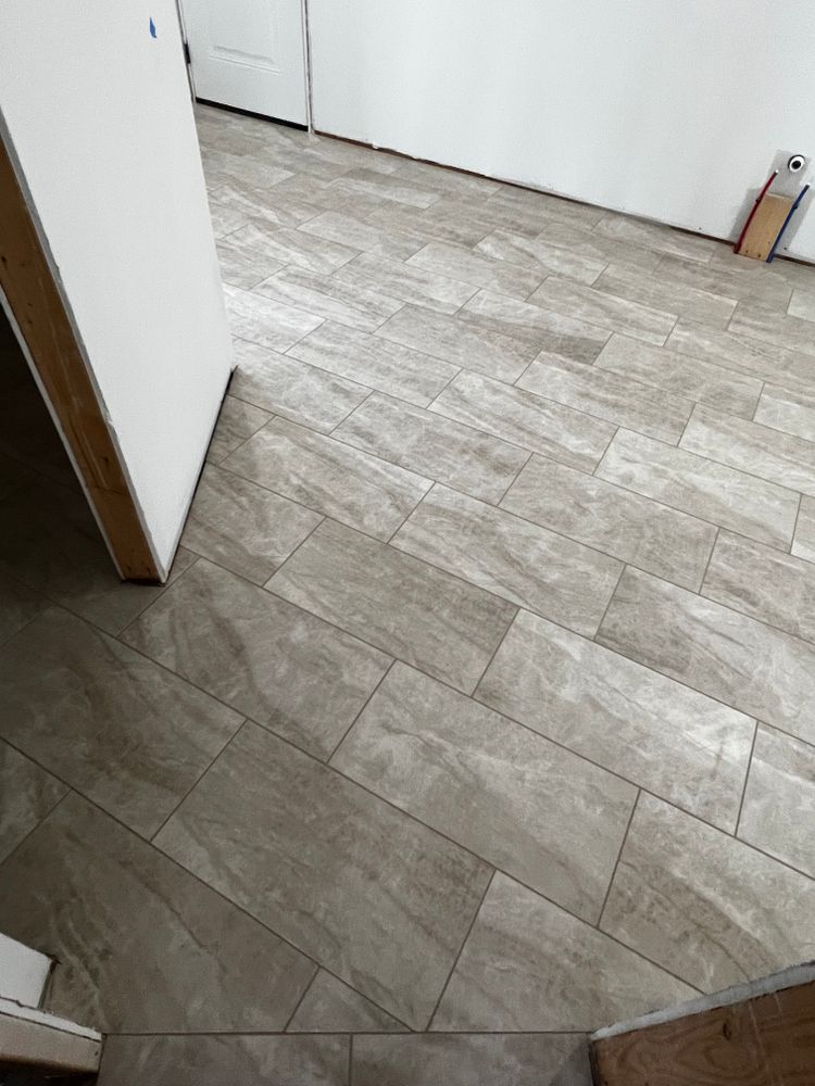 Tile work for Ellis Custom Floors in Newport, Washington