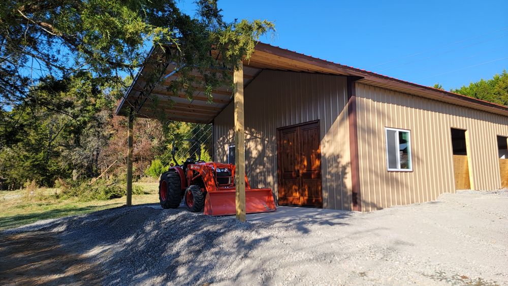 Steel Truss Pole Barns for Platinum Outdoor Services LLC in Conover, NC