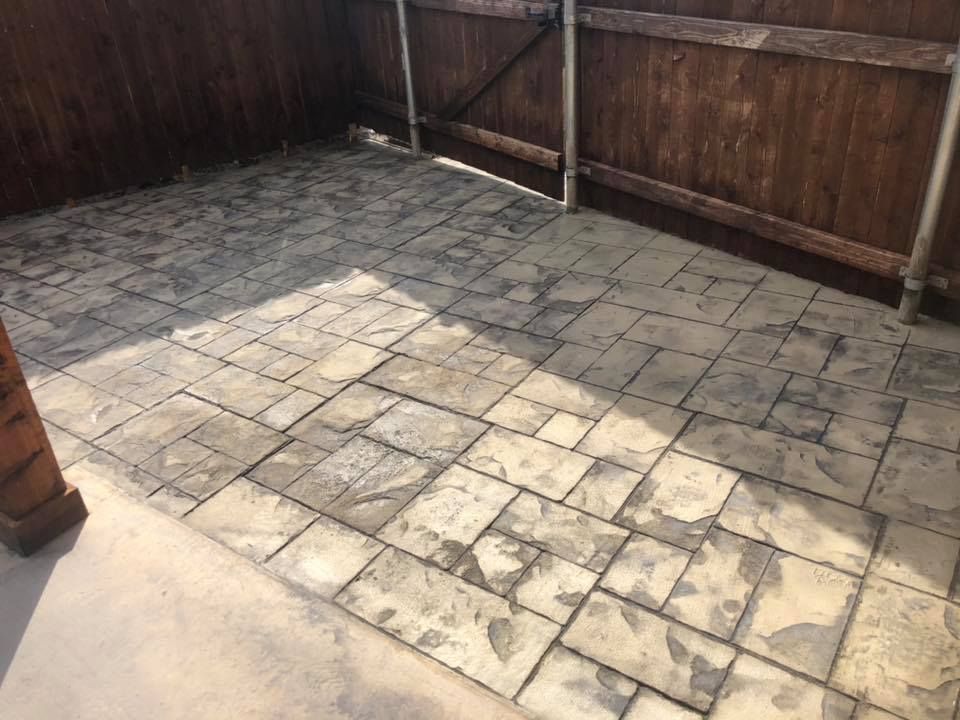 Our Stamped Concrete Installation offers expert step installation services, creating beautiful and durable surfaces that enhance your home's aesthetic appeal while ensuring functionality and longevity for outdoor spaces. for Ramos Masonry & Concrete Construction LLC in Clyde, TX