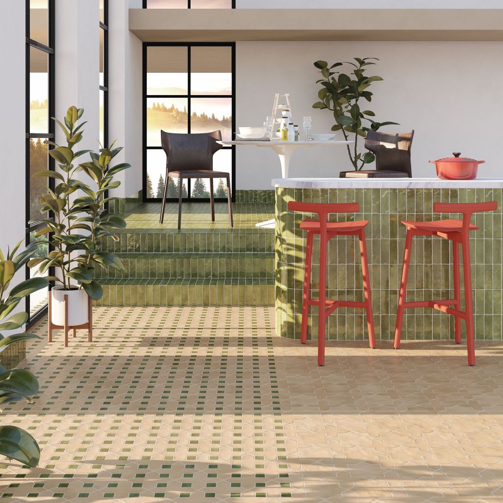 Porcelain tile design and pattern for JA Design Studio LLC in Anaheim, CA