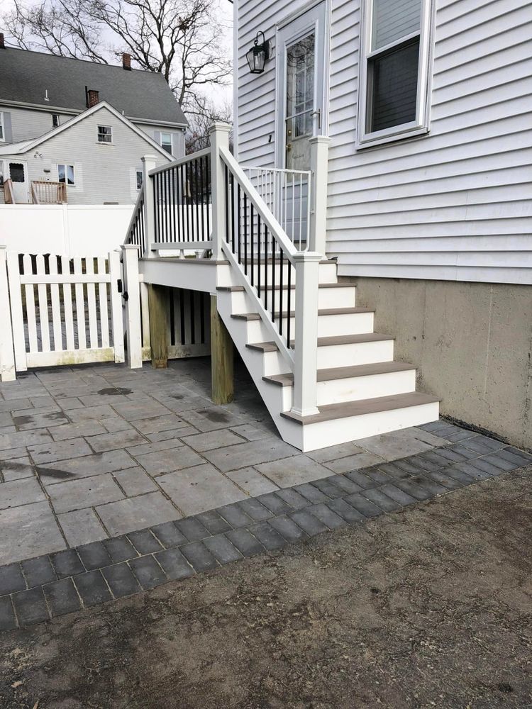 Transform your outdoor space with our expert Deck & Patio Installation services, offering durable materials and customized designs to create a functional and beautiful area for relaxation and entertainment right at home. for D. Duby Construction in Billerica, MA