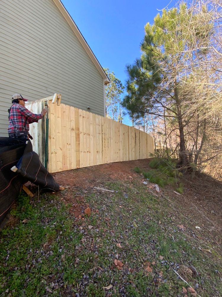 Fence work for Compadres Concrete in Griffin, GA