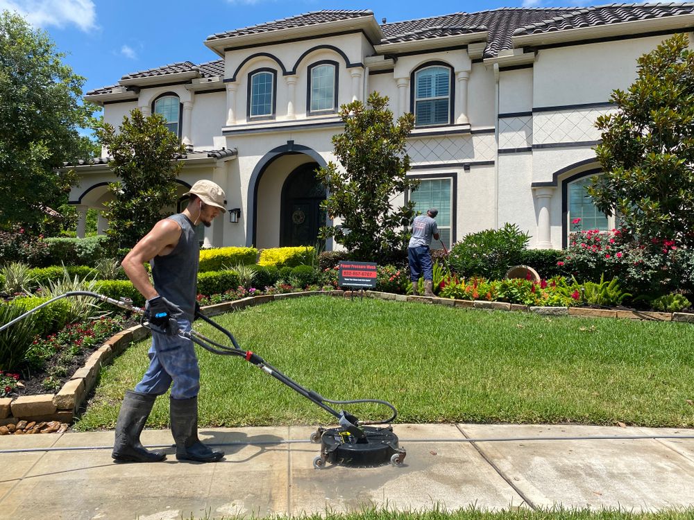 Our Residential Home Services cater to homeowners looking for comprehensive cleaning solutions, from washing windows and gutters to pressure washing driveways and siding, ensuring a pristine home exterior. Residential Services we offer: <b> <a href="https://keepingtexasclean.com/service-house-washing">House Softwash & Low Pressure Wash</a> <a href="https://keepingtexasclean.com/service-driveway-and-sidewalk-cleaning">Driveway & Sidewalk Cleaning</a> <a href="https://keepingtexasclean.com/service-patio-and-pool-deck-cleaning">Patio & Pool Deck Cleaning</a> <a href="https://keepingtexasclean.com/service-home-window-cleaning">Residential Window Cleaning</a> <a href="https://keepingtexasclean.com/service-gutter-cleaning">Gutter & Downspout Cleaning</a> <a href="https://keepingtexasclean.com/service-residential-roof-cleaning">Residential Roof Cleaning</a> <a href="https://keepingtexasclean.com/service-paver-and-tile-roof-sealing">Paver & Tile Roof Sealing</a> <a href="https://keepingtexasclean.com/service-fence-and-deck-cleaning">Fence & Deck Cleaning</a> <a href="https://keepingtexasclean.com/service-residential-rust-removal">Residential Rust Removal</a> <a href="https://keepingtexasclean.com/service-hoa-maintenance">HOA Maintenance</a> <a href="https://keepingtexasclean.com/service-apartment-maintenance">Apartment Maintenance</a> </b> for Power Pressure Wash in Houston, TX