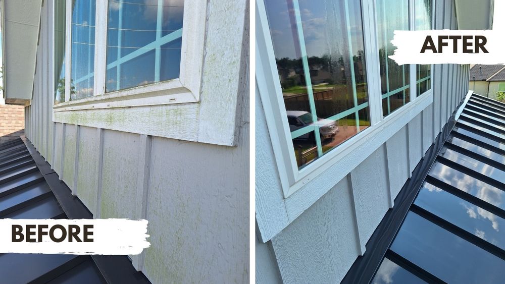 Before and After for Connected Exterior Cleaning in Dallas, TX