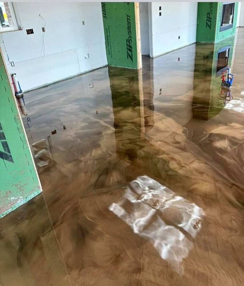 Transform your space with our Metallic Epoxy service, offering a stunning, durable finish for concrete floors. experience the perfect blend of elegance and resilience that elevates any home's interior design. for Majestic Concrete and Landscape in Cross Lake, MN
