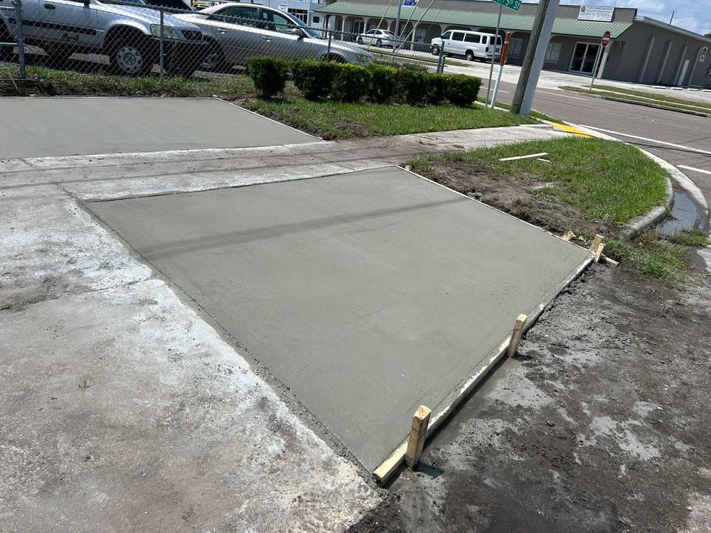 Our Concrete Pads service offers durable, high-quality slabs for patios, driveways, and foundations. Expertly installed by our skilled team, ensuring a stable base that enhances your property's functionality and aesthetic appeal. for Chaney’s Environmental Services in Haines City, FL