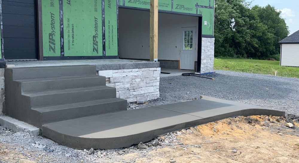 Transform your home with our expert Stair Design & Installation service, offering personalized concrete solutions that combine durability and style to enhance your space, ensuring quality craftsmanship and exceptional customer satisfaction. for Top Finish Concrete LLC in Harrisonburg, VA