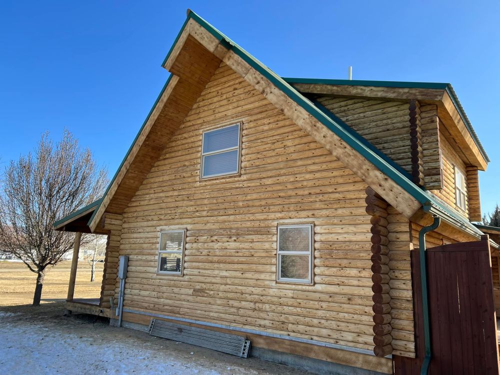 Log Home Restoration for True Blue Logworks LLC in Corvallis, MT