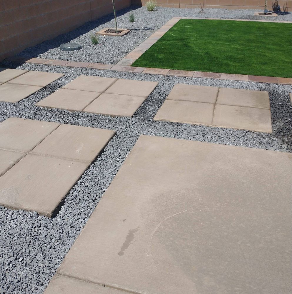 Our expert team specializes in designing and constructing beautiful, functional patios that enhance your outdoor living space. Elevate your home's exterior with a custom patio tailored to your style and needs. for RCB Landscape  in Albuquerque, NM