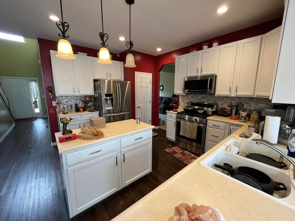Our Kitchen and Cabinet Refinishing service will transform the look of your kitchen with a fresh coat of paint or stain, giving new life to outdated cabinets and enhancing your home's value. for Tj Painting Service  in Dayton, OH