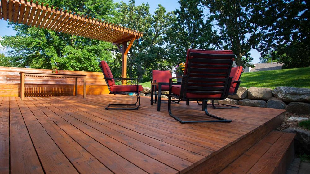 We provide professional deck installation and staining services to enhance the look of your outdoor living space. Our experienced crew will make sure the job is done right! for DG Stone & Landscaping Designs in DuPage County, Illinois