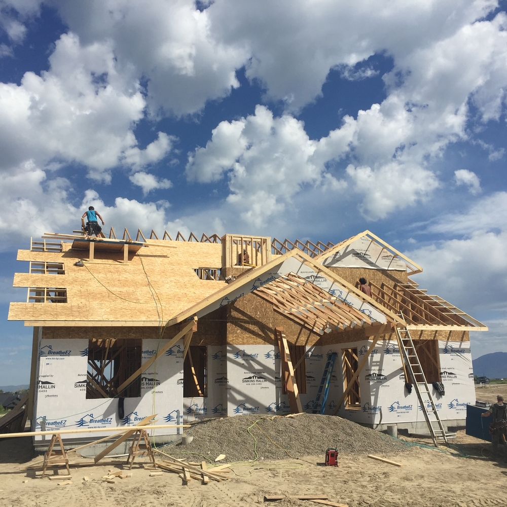 Framing for R&H Homes in Bozeman, MT