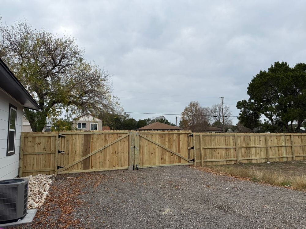 Deck/fence work for Good and Green Landscaping in Canyon Lake, TX