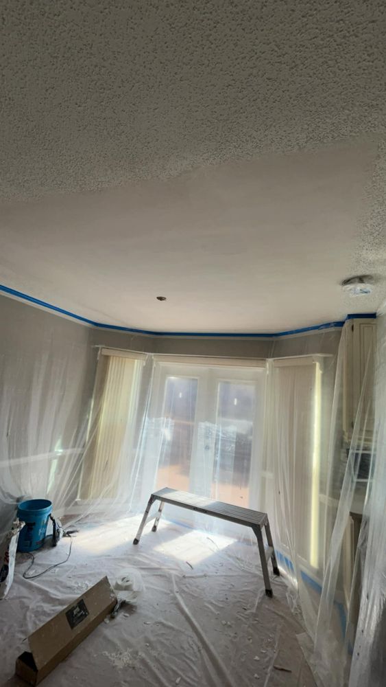 Our expert Ceiling Texture Application service enhances your home's aesthetic by applying beautiful and durable textures, transforming plain ceilings into stunning visual features that add depth and character to any room. for Legacy Drywall & Taping in Lawrenceville, GA