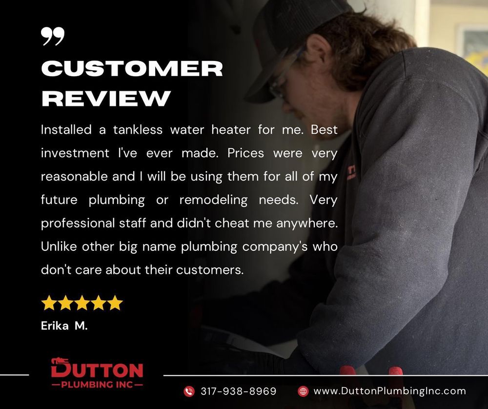 Water Heater & Tankless Water Heater Installation - Repair for Dutton Plumbing, Inc. in Indianapolis, IN