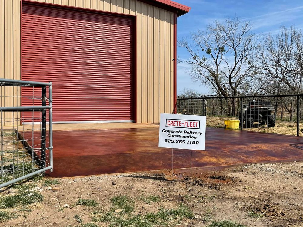 Revitalize your concrete surfaces with our expert Concrete Staining service. Enhance durability and aesthetics while adding a touch of elegance to your home. Trust us for premium concrete services. for Crete-Fleet in Abilene, TX