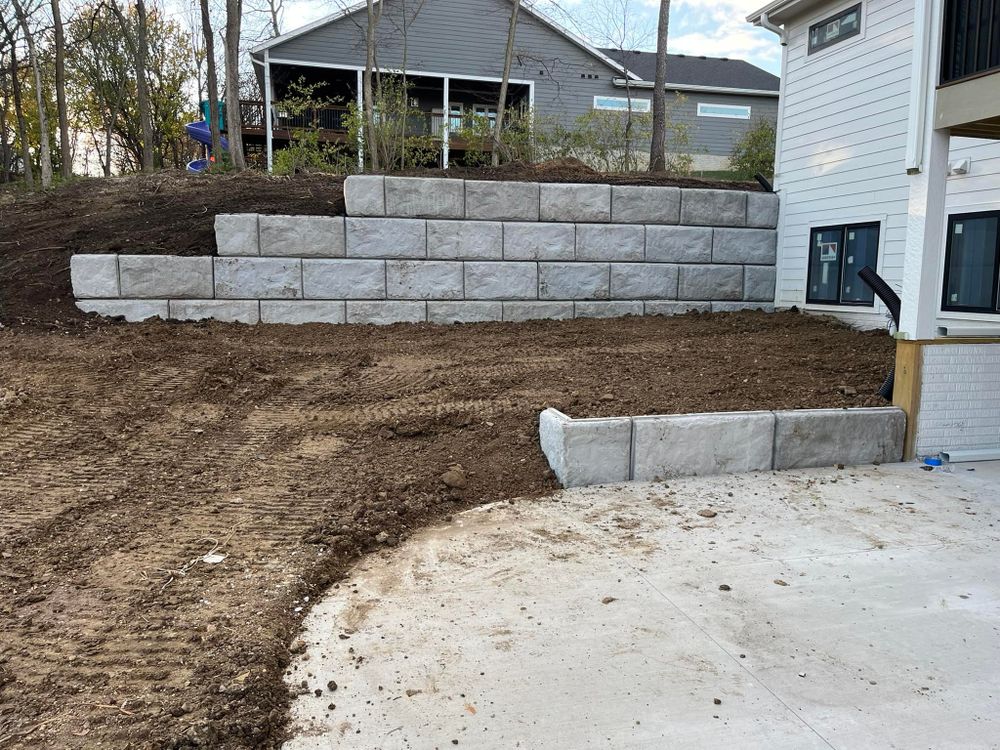 Our Retaining Wall Construction service offers expert design and installation to prevent soil erosion, improve drainage, and enhance the aesthetics of your outdoor space while increasing property value. for Raccoon Valley Lawn Care in Des Moines, IA