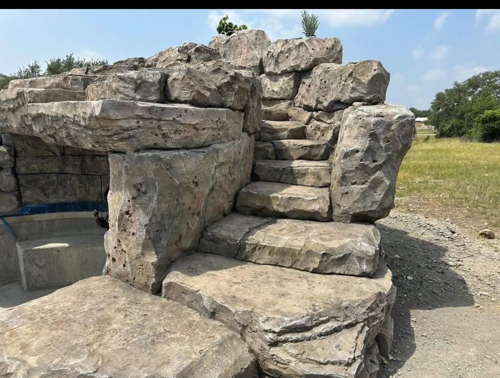 Carved Concrete for Texas Curb N Borders in Houston, TX