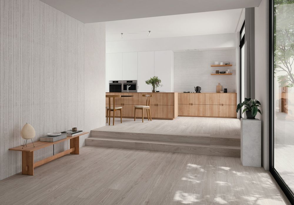 Woodlook porcelain tile  for JA Design Studio LLC in Anaheim, CA