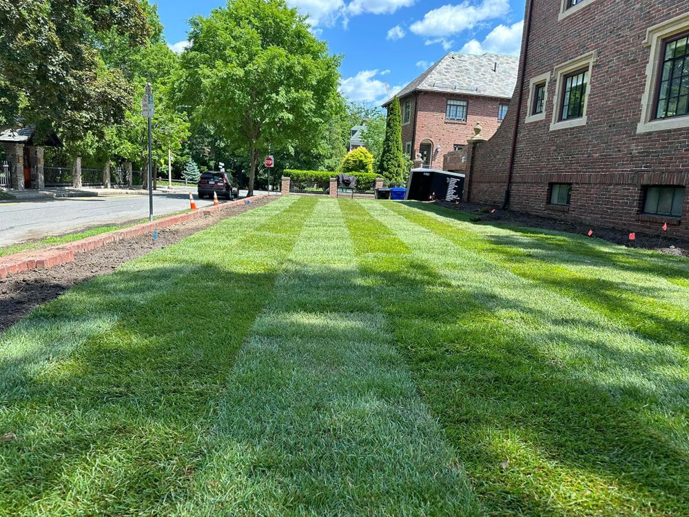 Enhance your outdoor space with our professional Sod Installation service. Transform your yard quickly and efficiently, creating a lush green carpet that complements any existing mulch installation in your garden. for J&R Visual Landscaping Inc in Haverhill, MA