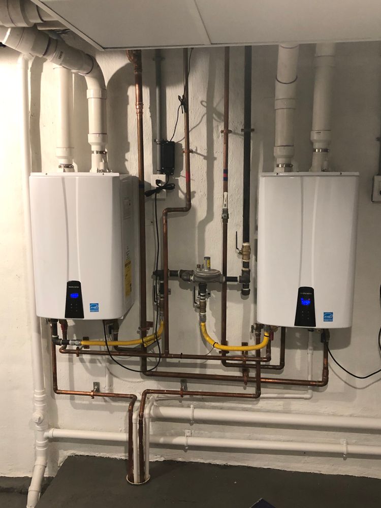 Upgrade to a tankless water heater from our plumbing company for endless hot water on demand, increased energy efficiency, reduced space requirements, longer lifespan, lower utility bills. Say goodbye to cold showers! for TWC and Sons LLC in Woodlake, VA