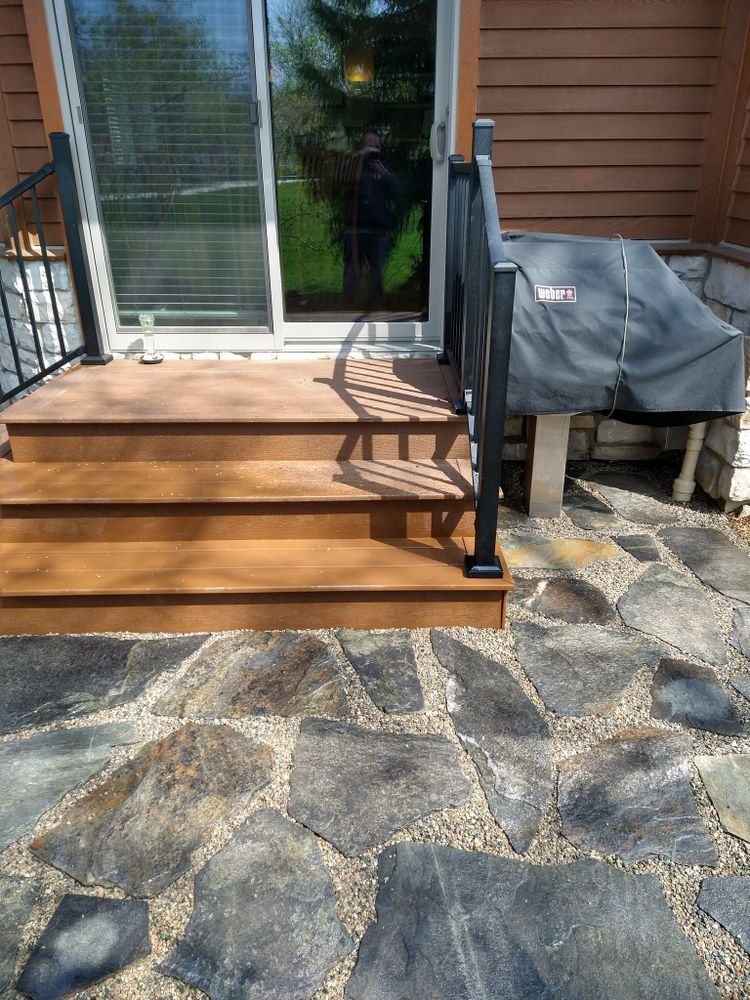 Our Step Installation service offers durable and elegant masonry steps, custom-built to enhance your home's entrance. Trust our skilled team for precision installation that ensures safety and adds aesthetic appeal. for Humphries Hardscape in Wyandotte, MI