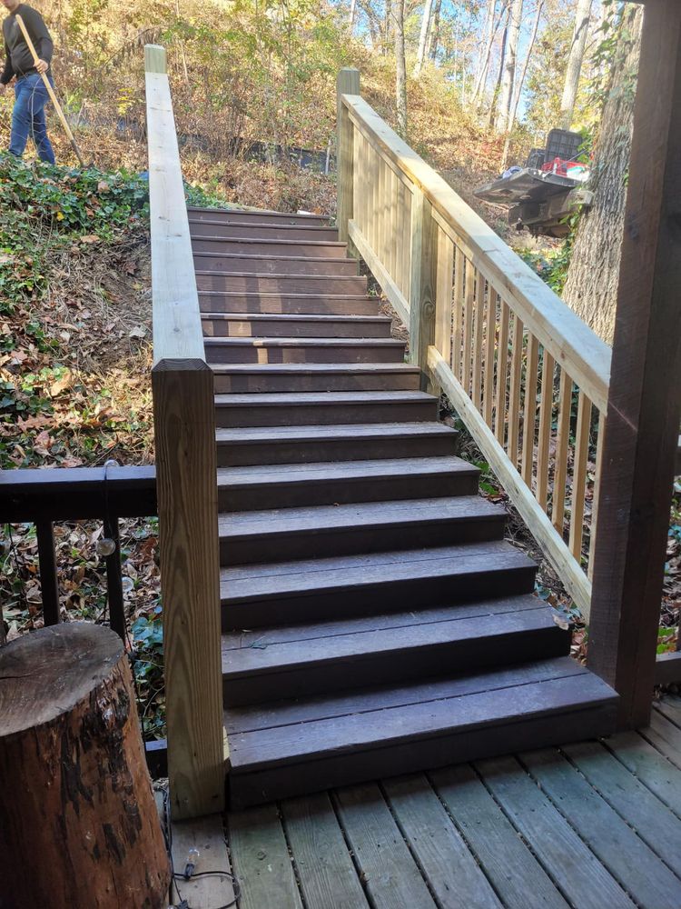 Transform your outdoor space with our expert deck and patio installation services, offering durable materials, customized designs, and professional craftsmanship to enhance beauty and functionality in your home's exterior oasis. for Starkeys Home Improvement and Cabin Maintenance in Sevierville, TN