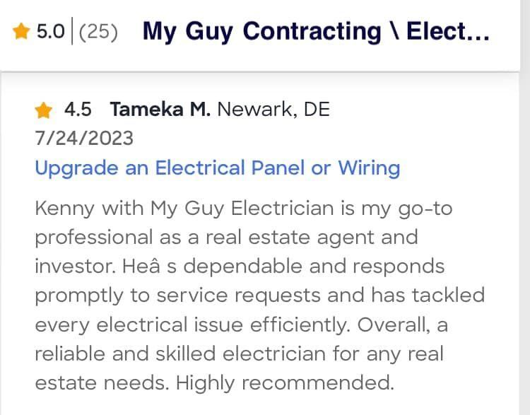 All Photos for My Guy Contracting/Electrical Remodeling LLC. in Philadelphia, PA