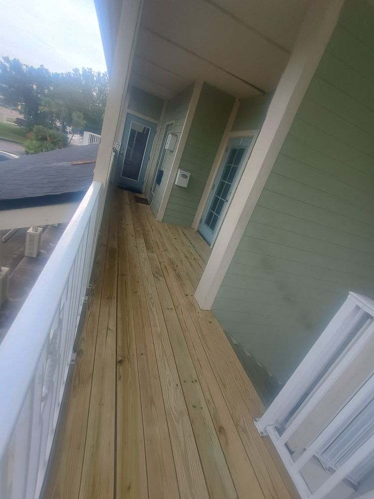 Enhance your outdoor living space with our deck and patio installation service, offering custom designs, durable materials, and expert craftsmanship to create a beautiful extension of your home. for Mick's Home Improvements LLC in Palm Bay, FL