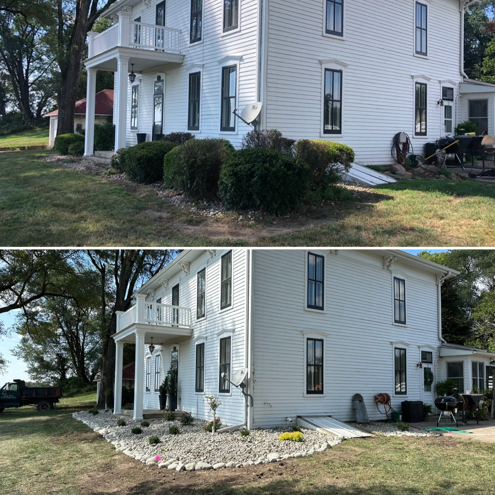 Before and After Transformations for Thomas' Lawn Care in Maryville, MO