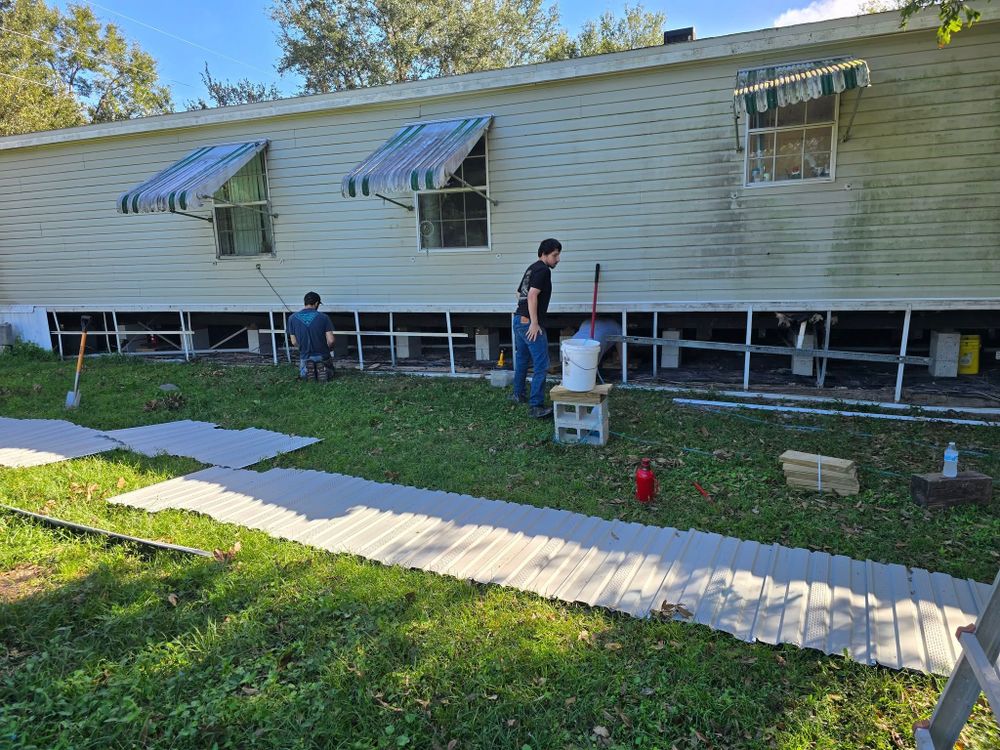 Our Vapor Barrier Repairs service protects your mobile home from moisture damage, improving energy efficiency and indoor air quality by repairing or replacing damaged barriers to safeguard your home's foundation. for Byrds Mobile Home Services in Polk County, FL