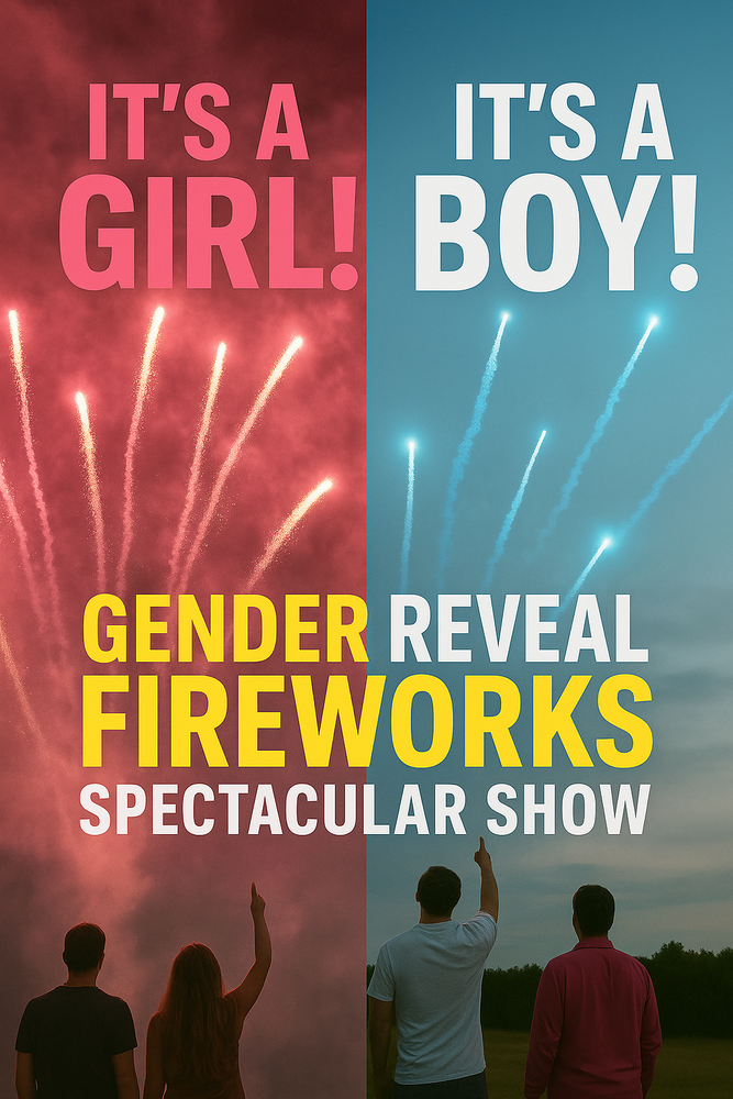 Boy or girl? We’ll let the fireworks do the talking 💥 Celebrate your gender reveal with a custom Sky High Pyrotechnics & Fireworks show — because every big moment deserves a sky full of excitement! for Sky High Pyrotechnics & Fireworks Serving South Carolina, Georgia and Delaware. Wedding fireworks display company, Fourth of July fireworks display, gender reveal fireworks display, near me, Myrtle Beach Charleston Horry County Georgetown County. in Horry County, SC