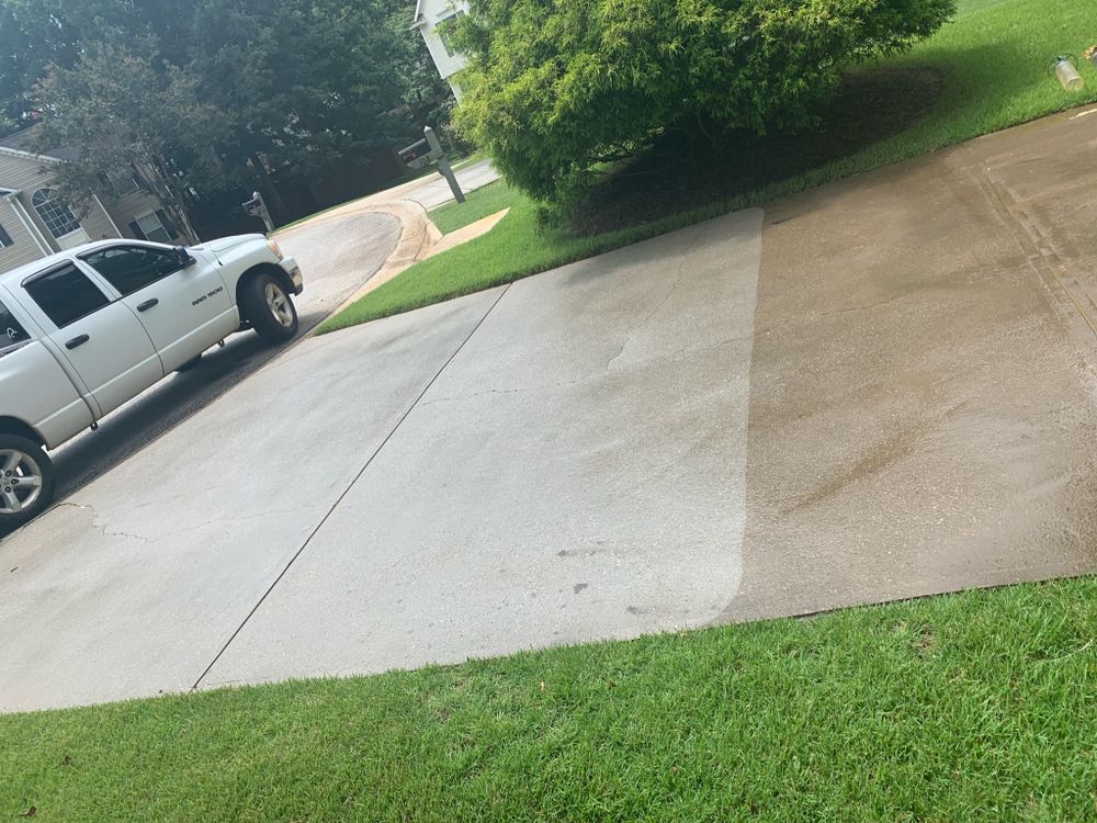 Concrete cleaning for JB Applewhite's Pressure Washing in Anderson, SC