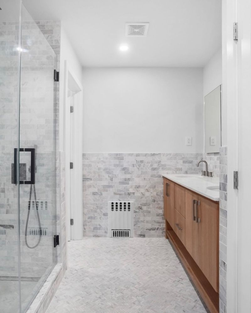 Transform your bathroom with our expertly crafted built-in cabinets, tailored to optimize space and style. Our carpentry service ensures high-quality, custom solutions that seamlessly blend functionality with aesthetics for every home. for LTB Woodworks in Wrightstown, NJ