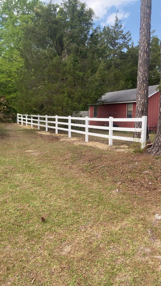 experience peace of mind with our Hurricane Strength Vinyl Fencing, designed to withstand winds up to 98mph while enhancing your property's aesthetics and security. Durable, reliable protection tailored for any home's unique style. for KDR Fence in Lancaster, SC