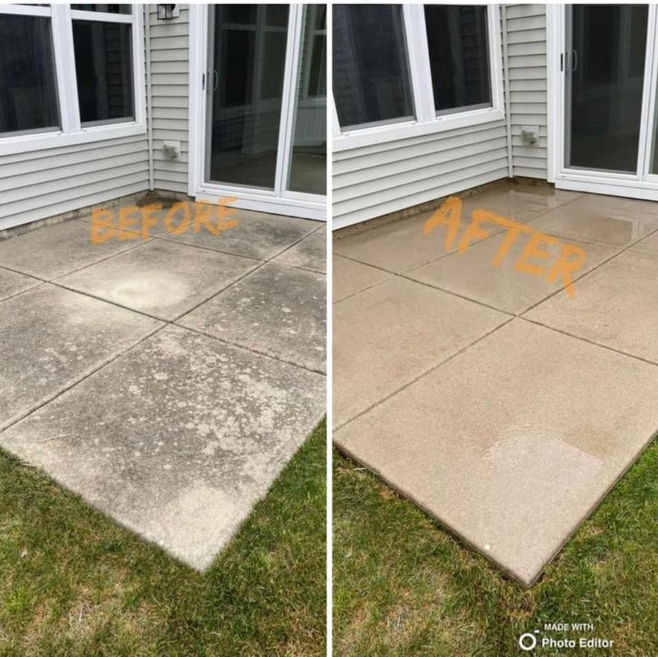 Our Concrete Cleaning service is designed to efficiently remove dirt, mold, and stains from your concrete surfaces using high-pressure washing techniques for a cleaner and more appealing appearance. for Premier Partners, LLC. in Lake County, IL