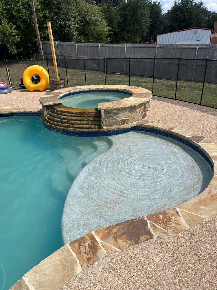 We specialize in creating custom pools tailored to your unique vision and space, offering expert design, construction, and installation services to bring your dream backyard oasis to life. for JP Pools, LLC in Gatesville, TX