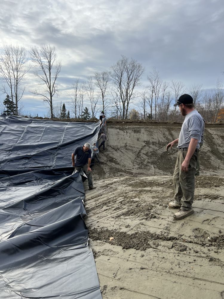 Carving a Pond into a Mountain Side for Andy Naylor Excavation in Johnson, VT