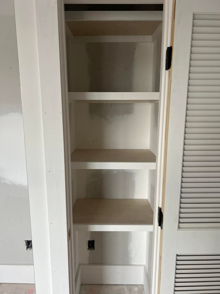 Enhance your home's organization with our Custom Closets service. Tailor-made designs maximize space and functionality while adding aesthetic appeal to fit your lifestyle. Transform cluttered areas into elegant storage solutions today. for A Cut Above Custom Builders, LLC in Morehead City, NC