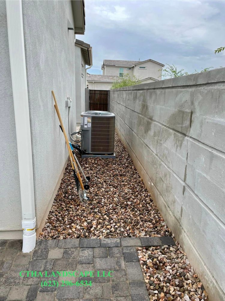 Enhance your outdoor space with our professional gravel installation service. From driveways to pathways, we offer expert guidance and high-quality materials for a durable and aesthetically pleasing landscaping solution. for CTHA Landscape in Phoenix, AZ