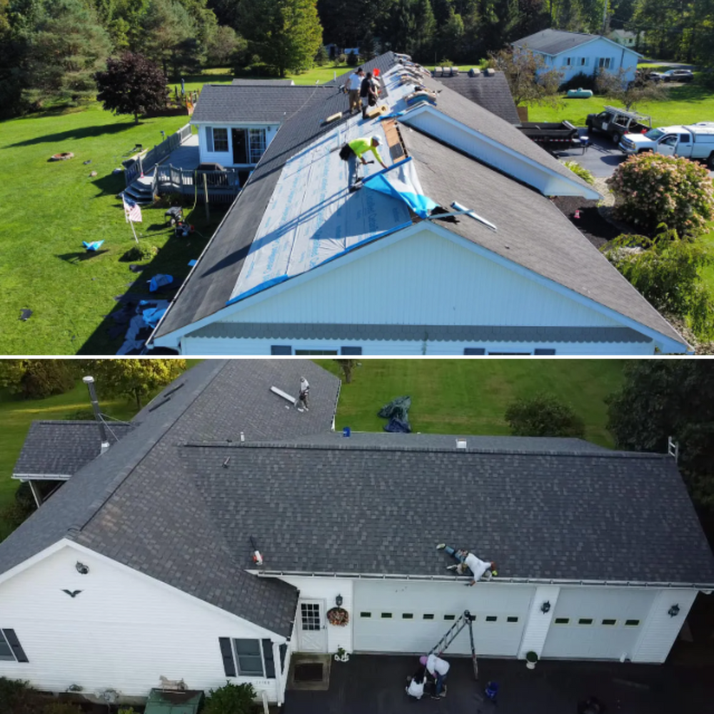 Before and after for RFK Contracting in Wolcott, NY