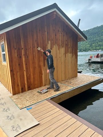 Boat house for The Baskins Sawmill in Port Angeles,  WA