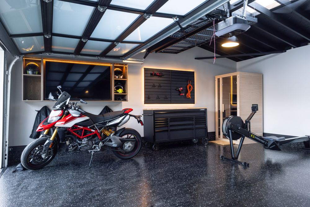 Garage Gym & Recovery Studio for Beachside Interiors in Newport Beach, CA